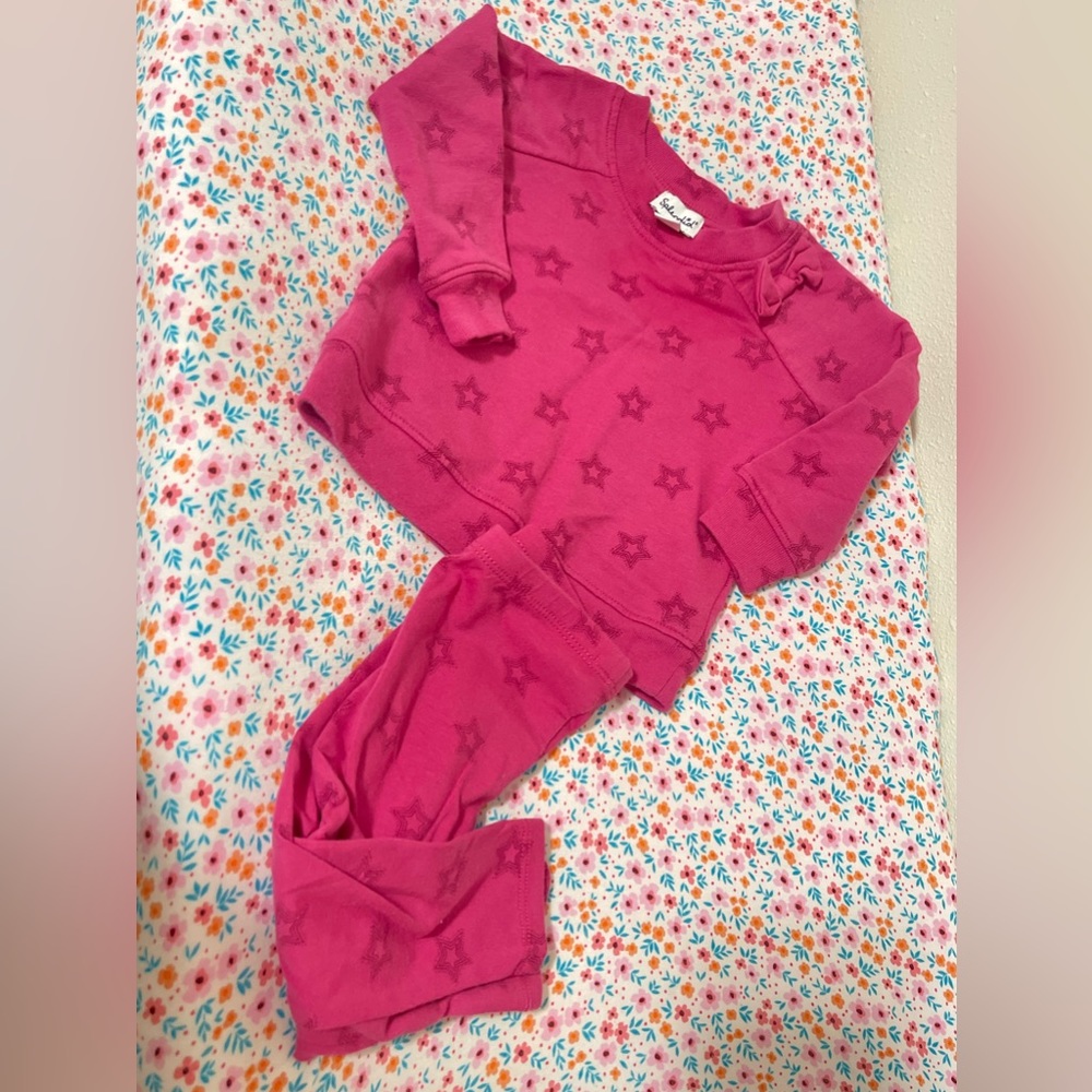 Splendid Baby Pink Star Sweater and Leggings Set